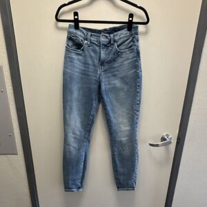 Lucky Brand Women's Blue Skinny Jeans Denim 5-Pocket Button Zip Solid Size 8